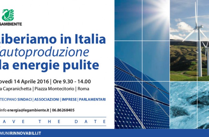 Liberiamo l’autoproduzione da energie pulite