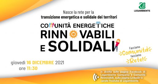 Nasce “C.E.R.S.”, la Rete delle Comunità Energetiche Rinnovabili e Solidali