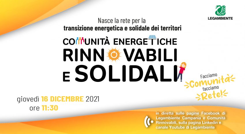 Nasce “C.E.R.S.”, la Rete delle Comunità Energetiche Rinnovabili e Solidali